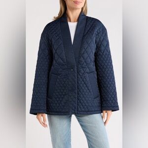 Rebecca Minkoff Dark Blue Quilted Puffer Jacket